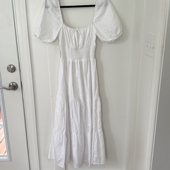 NWT Tuckernuck Faithfull the Brand Maurelle Dress Plain White Size M - Picture 8 of 11